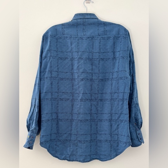 Robert Graham Men's Medium Button Up Embroidered Geometric Design Flip Cuff - Picture 2 of 10